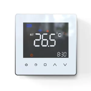 Smart WiFi 7-Day Programmable Floor Heating Thermostat Flush Mount Touch Screen Room Temperature Controller for HVAC