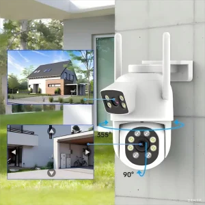 Smart WiFi Camera 4mp High Definition Outdoor Dual Lens Wireless Ptz Security Camara