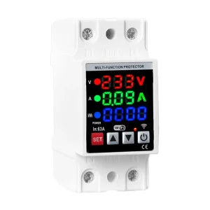 Smart WiFi Circuit Breaker 2P 63A With Leakage Temperature Voltage Current Protection Energy Meter Work