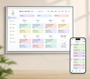 Smart WiFi Digital Calendar Display 10.1″ Family Organizer & Shared Planner, Touchscreen With Cloud Sync