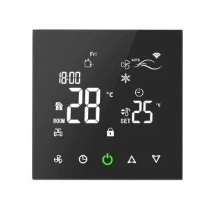 Smart WiFi Fan Coil Thermostat with Touch Screen & Programmable Settings