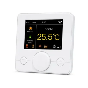 Smart WiFi Fan Coil Thermostat with Tuya App Room Temperature Heating Cooling Controller for Hvac