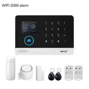 Smart WiFi GSM Alarm System with Door Sensor Motion Detector 433MHz Work WiFi 2.4G APP Support Alexa