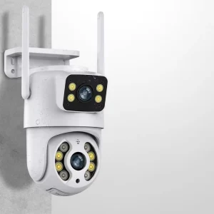 Smart WiFi IP Camera Dual Lens Two Way Audio Auto Tracking CMOS Sensor Security Outdoor CCTV Camera H.264