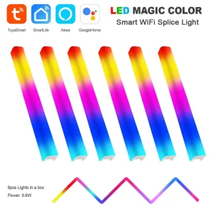 Smart WiFi LED Splice Light with APP & Voice Control White Music Sync Sliding Lighting PST-FLL06