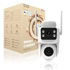 Smart WiFi Outdoor Security Camera 8MP Dual Screen 2.4G/5G IP65 Waterproof Motion Detection Auto Track Two-Way Audio