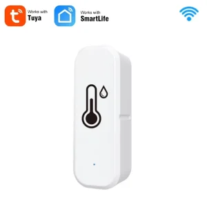 Smart WiFi Temperature & Humidity Sensor App Control PC Material -10~55 Range 0.3 Accuracy for Home Greenhouse Use