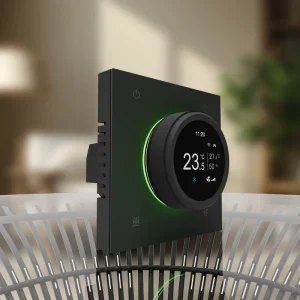 Smart WiFi Thermostat Controller with LCD Color Display Temperature Humidity Monitoring for Home HVAC Systems FCU Controller