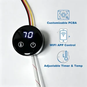 Smart WiFi Towel Rail Thermostat Controller OEM Custom Timer App Remote Factory