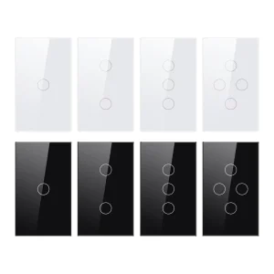 Smart WiFi ZigBee Tempered Glass Touch Panel Light Switch US Wireless Remote Control Wall Switches Works with Alexa Google Home