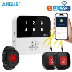 Smart Wireless Calling System Pagers Elderly Bracelet WiFi SOS Emergency Caregiver Call Button Patient Personal Alarm