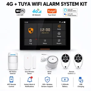 Smart Wireless Home Alarm GSM Security Burglar Alarm System with Motion Detector Anti-theft WiFi GSM Home Alarm System