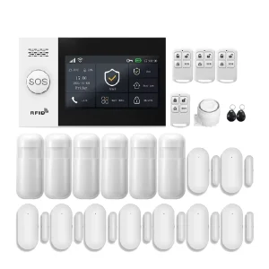 Smart Wireless Touch GSM WIFI Home Security Alarms System Kit With Pir Motion Sensor Door Sensor Rfid Card