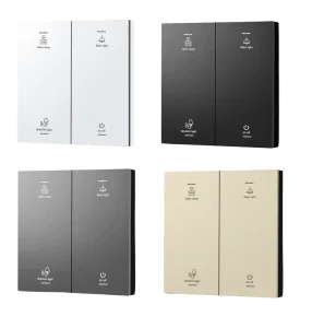 Smart Wireless Wall Switch Physical Button Neutral Live Cable Alexa Voice Control 10A IP22 Four Way Home Light Control