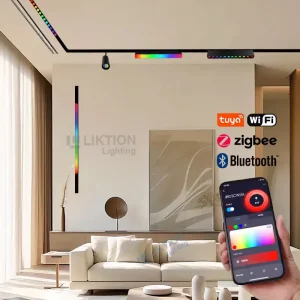 Smart Zigbee Tuya Controlled 3CCT RGB RGBW RGBCW Color Adjustable & Dimmable Intelligent Magnetic Track Light