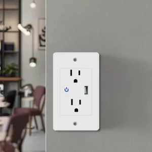 Smart Zigbee WiFi Wall Socket with USB Wall Outlet Tamper Resistant 2 AC Outlets USB Port Smart Home Power Plug Dual Voltage
