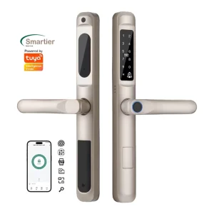 Smartier Digital Lock Aluminum Door Intelligent Password Biometric Fingerprint Tuya App Waterproof Wi-Fi Smart Lock