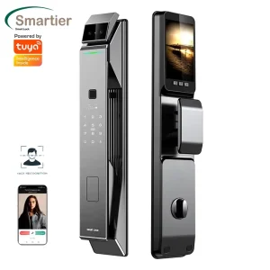 Smartier Tuya Security Fully Automatic Smart Lock 3D Face Recognition Aluminum Alloy for Steel Door Fingerprint Password More