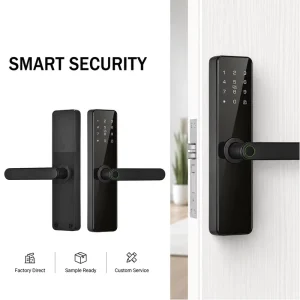 Smartier Tuya Smart Door Lock Waterproof Cloud & App Multilingual WiFi Fingerprint Password Card Key Access Control Aluminum
