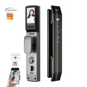 Smartier WiFi Smart Fingerprint Electronic Aluminum Alloy Wood Door Lock with Tuya App Control