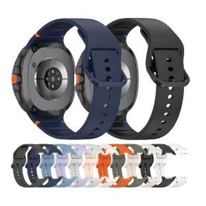 Soft Silicone 20mm Watch Strap Replacement Belt Sport Bracelet Correa for Watch 8 Classic Ultra 2 Smart Watch Bands
