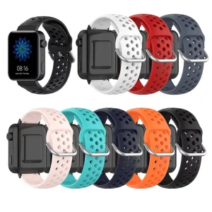 Soft Silicone Rubber Sports Strap Watch Band Bracelet with Breathable Waterproof Design for Xiaomi Smart Watch Wrist Straps