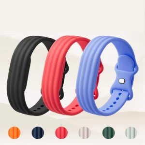 Soft Silicone Watch Band Replacement Sports Bracelet Strap for Air Fitness Tracker Adjustable Sport Wristband