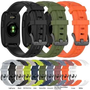 Soft Sport Silicone Watch Strap for Garmin Cirqa Smart Band Split style Two Piece Design with Durable Pin Buckle
