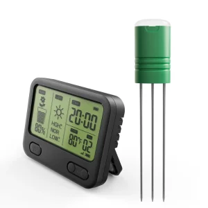 Soil Moisture Temp Light Data Logger Programmable High Low Threshold Auto Recording High Humidity Alarm Agricultural IoT ABS