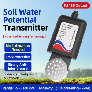 Soil Water Potential Sensor Transmitter RS485 High-Precision IP68 Smart Agriculture Irrigation Soil Moisture Water Potential