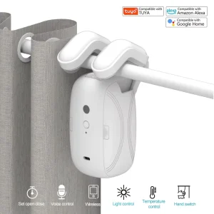 Solar Electric Curtain Motor Smart Home Assistant with Tuya App Remote Control