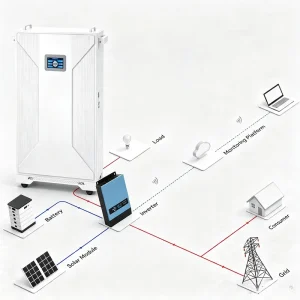 Solar Grid System Split Complete Kit 10-20KW Inverter MPPT Controller LiFePO4 Battery IP65 Protection Home Use