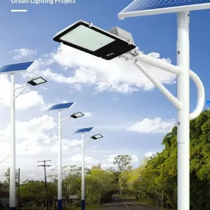 Solar LED IP66 Road Street Light with Remote Control 4G CAT-1 GPS 5-Year Warranty CRI 80
