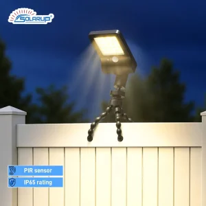 Solar LED Sensor Light 1200mAh for Garden Stair Balcony Walkway Compact Mount Adjustable Safe