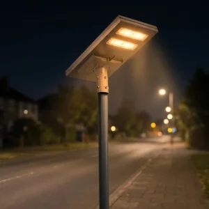 Solar LED Street Lamp IP65 Outdoor Lighting MPPT Charge AI Control All in One Solar LED Street Lights for Highway Road
