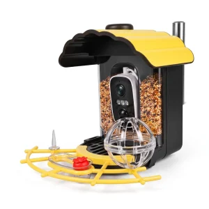 Solar Powered Bird Feeder AI Recognition IP65 Waterproof Camera 4K Automatic Capture WiFi APP Outdoor Bird Watching