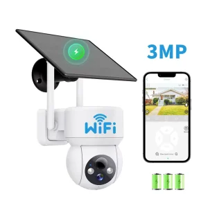 Solar Security Cameras Wireless Outdoor 2K Battery Powered Wifi Camera with Ai Human Detection Color Night Vision