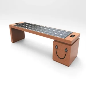 Solar Smart Bench with WiFi Bluetooth Charging and Stainless Steel Design for Parks Gyms Malls and Entrances
