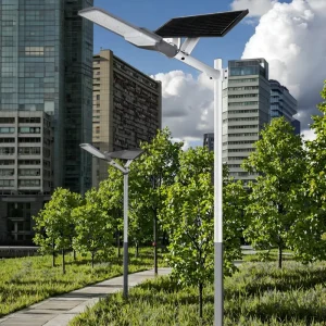 Solar Street Light All in Two Lithium Battery No Cable Outdoor Road Lighting