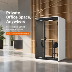Source Factory Direct Reusable High Quality Indoor Single Cabin Office Privacy Pod Clear Office Soundproof Pod