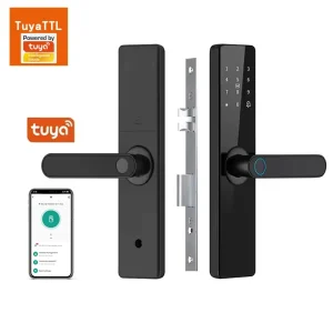 Special Offer Tuya Smart Digit Lock Fingerprint Recognition Smart Door Lock With Card Password Semi-automatic Smart Locks