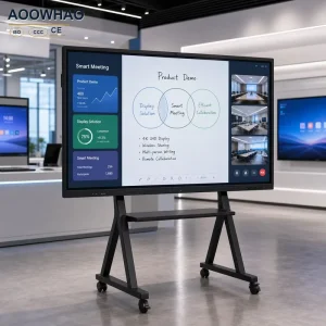 Split Screen 65 75 86 98 Inch 4K Smart Board Interactive Display for Corporate Conference Hybrid Meeting