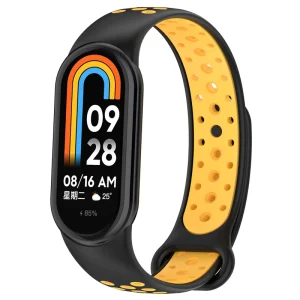 Split Wristband Bracelet Universal Nick Two-color Silicone Vent Replacement Strap for Xiao Mi Band 8/8 NfC Accessories