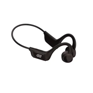 Sports Headset with Digital Display Rear Hanging Design Bone Conduction Concept Free Sports Earphones
