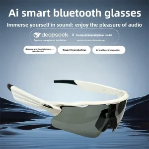 Sports Smart Glasses for Music Cycling Protective Sunglasses AI Voice Translation Meeting Records Factory Small MOQ Custom