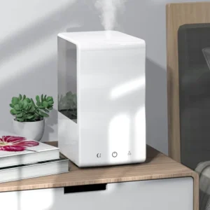 Square 3L Plastic Electric Ultrasonic Humidifier with Large Mist Output & Aroma Diffuser for Commercial & Home Use