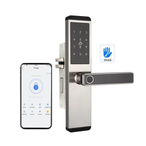 Stainless Steel Bedroom Smart Lock Digital Metal Hotel Lock Customer Mobile NFC Unlock Fingerprint Lock Hotel Ttlock