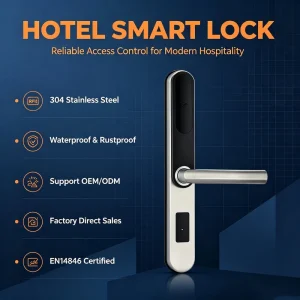 Stainless Steel Electronic Smart Door Lock Memory Card Hotel RFID Card Door Lock System for Hotel Doors