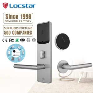 Stainless Steel High Security Rfid Card Silver Smart Hotel Electronic Door Locks