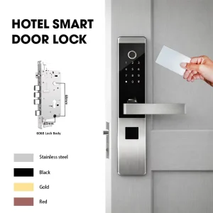 Stainless Steel Security Electronic Smart RFID Card Fingerprint Door Lock